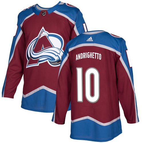 Adidas Colorado Avalanche 10 Sven Andrighetto Burgundy Home Authentic Stitched Youth NHL Jersey